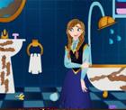 Anna Cleaning Bathroom - Frozen Games 