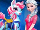 Elsa Pony Caring - Frozen games 