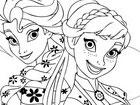 Elsa Anna Sisters Coloring