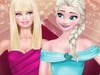 Super models Elsa and Barbie