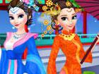 Elsa And Anna Chinese Dressup